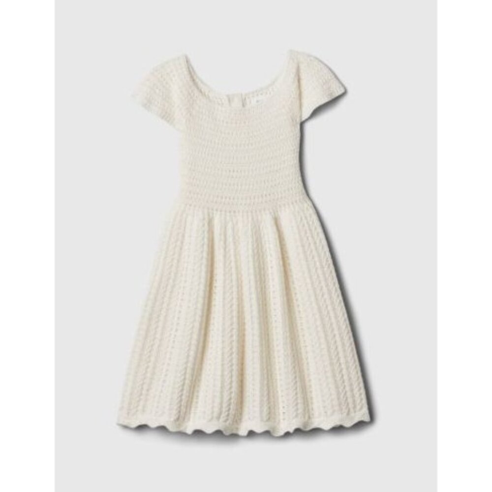 BABY GAP cream crochet dress size 3-6 months